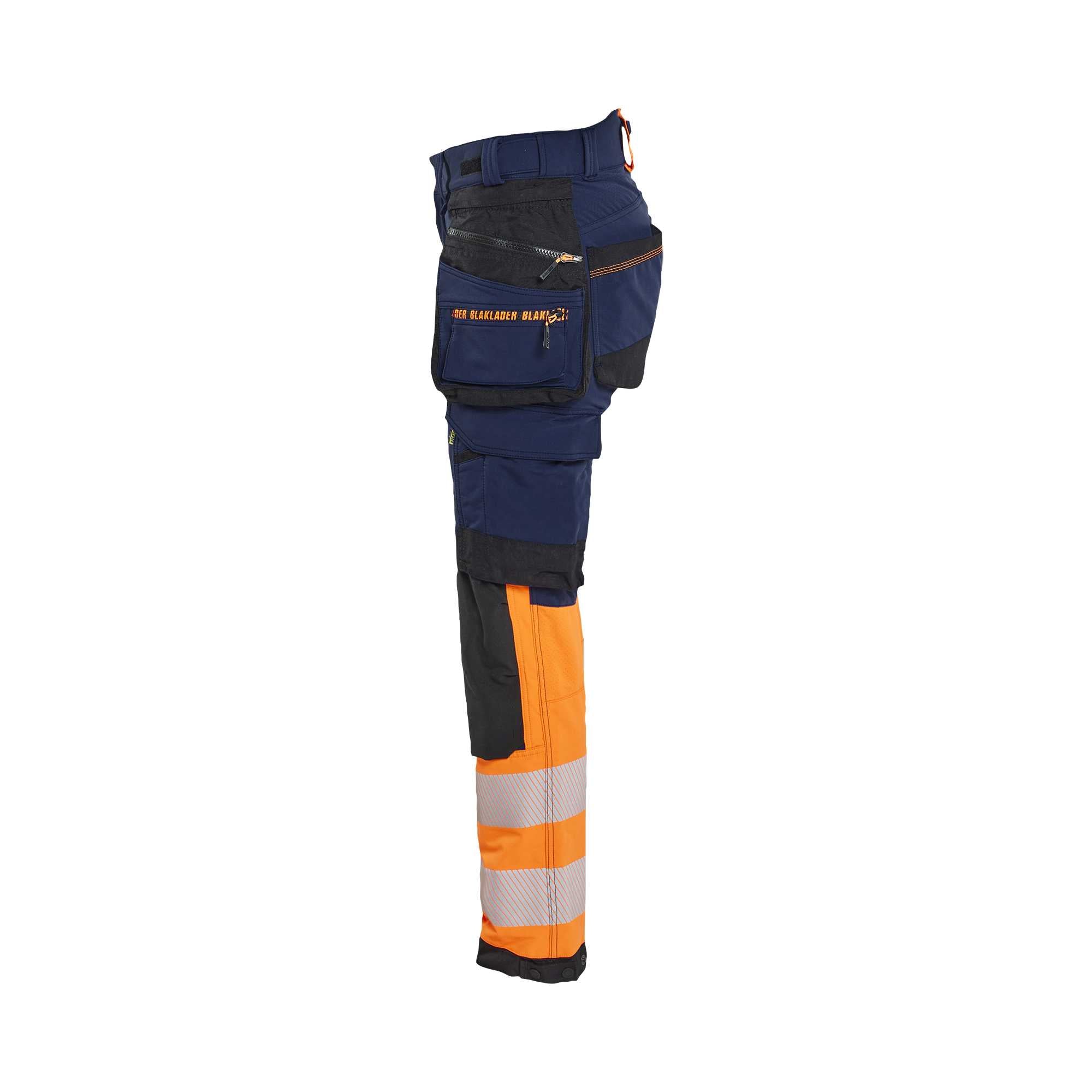 BLAKLADER 70251648 Women's Hi Vis trousers 4 way stretch Hi Vis Reflective Work Trousers Women - double weave